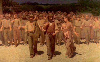 The Fourth Estate by Giuseppe Pellizza da Volpedo